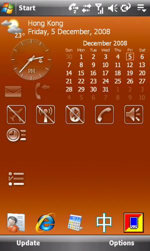 Xperia X1 主操控介面。