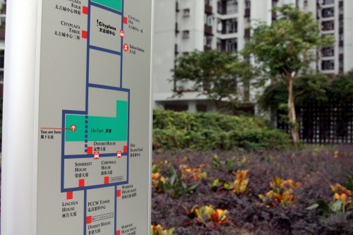 測試位置地圖(地圖上「閣下在此」之處)。