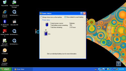 電量剩餘 7 成，使用時間也能長達 3 小時 10 分，可見 6-cell 電才足夠應付外攜使用用家的需要。