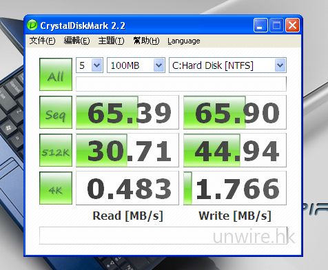 《CrystalDiskMark 2.2》