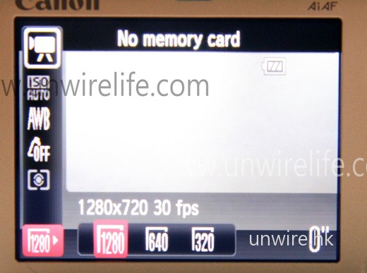 IXUS 100 IS 與 110 IS 一樣，也支援 1,280 x 720 HD 高清影片拍攝。